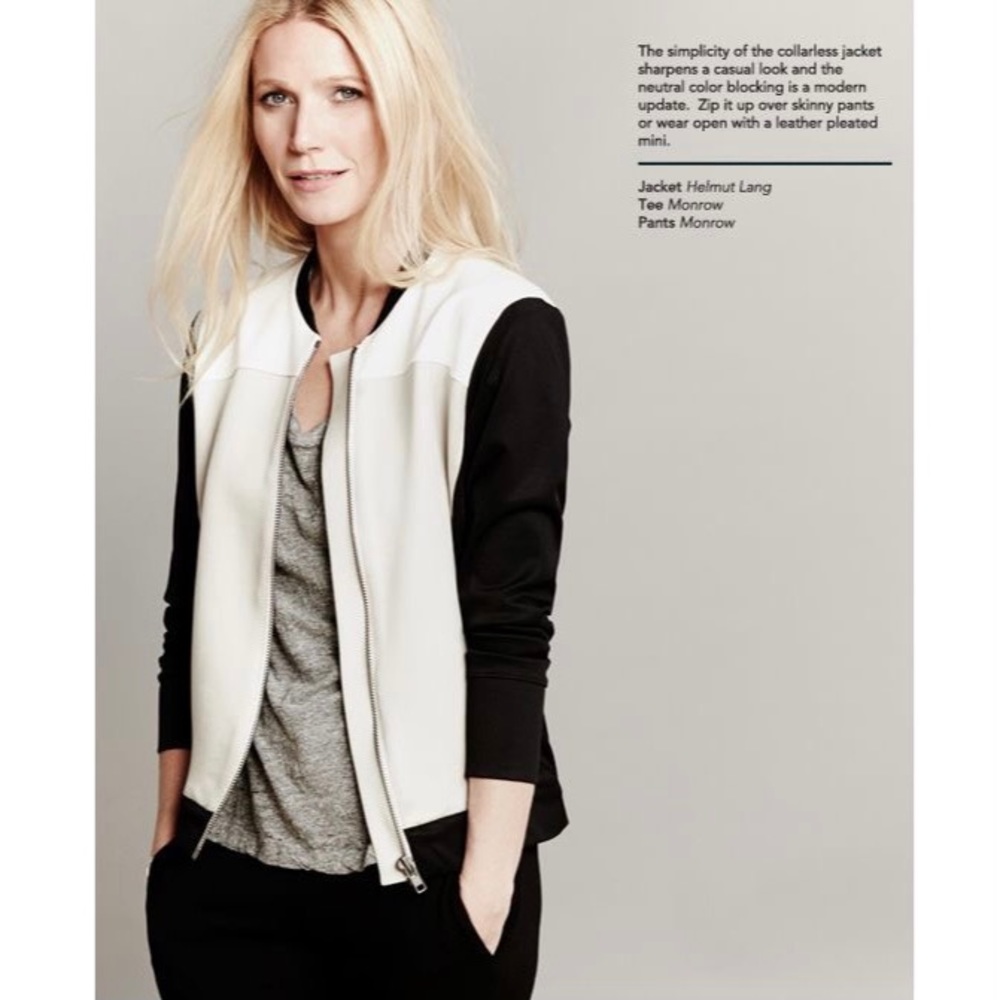 Helmut Lang Color Blocked Bomber Jacket